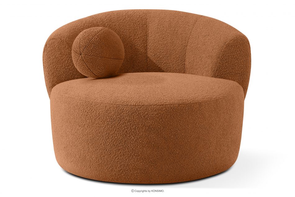 VIRA Japonské kreslo boucle červené červená - obrázok 5