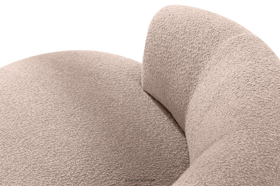 VIRA Japonské otočné kreslo boucle ružové ružová - obrázok 6