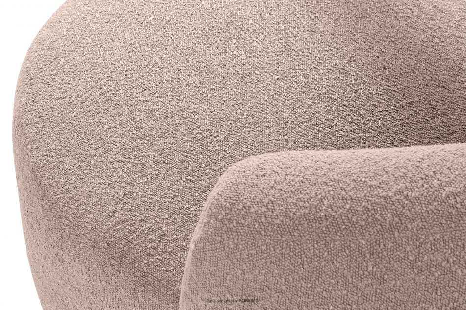 VIRA Japonské otočné kreslo boucle ružové ružová - obrázok 7