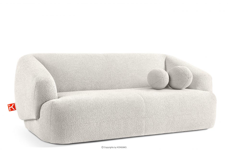 VIRA Japonská pohovka Japanese fabric boucle biela biela - obrázok 2