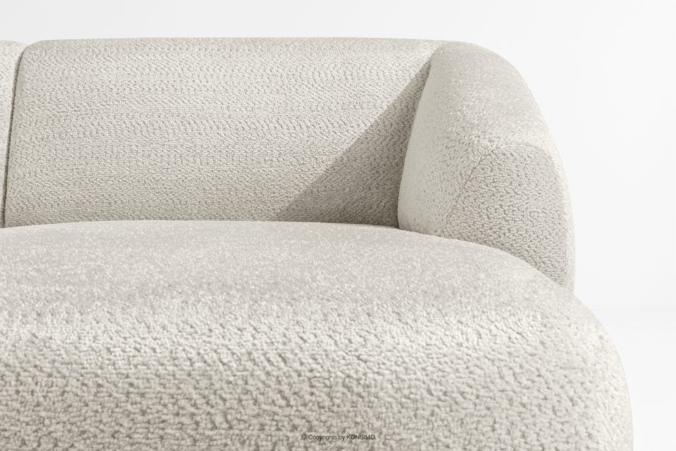 VIRA Obývacia rohová pohovka látka šenil pravý biela biela - obrázok 5