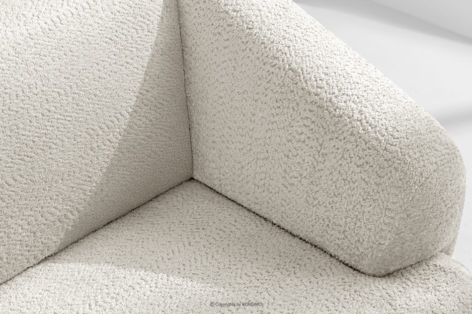 VIRA Obývacia rohová pohovka látka šenil pravý biela biela - obrázok 7