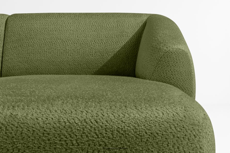 VIRA Rohová obývacia sedačka šenilová látka pravá olivová olivová - obrázok 5