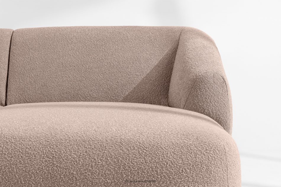 VIRA Japonská rozkladacia pohovka látka boucle pravá ružová ružová - obrázok 5