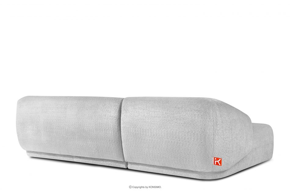 VIRA Lounge rohová pohovka šenilová látka ľavá sivá sivá - obrázok 3