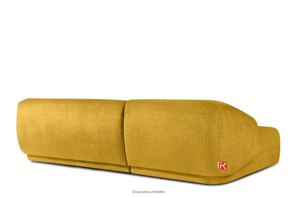 VIRA Rohová pohovka lounge látka šenilová ľavá žltá žltá - obrázok 3