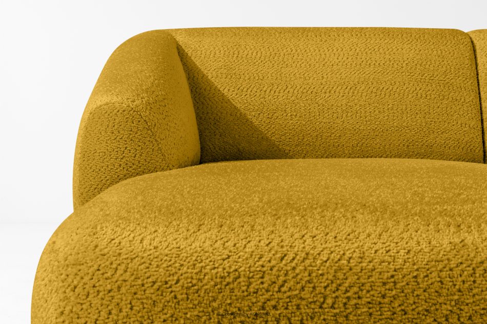 VIRA Rohová pohovka lounge látka šenilová ľavá žltá žltá - obrázok 5