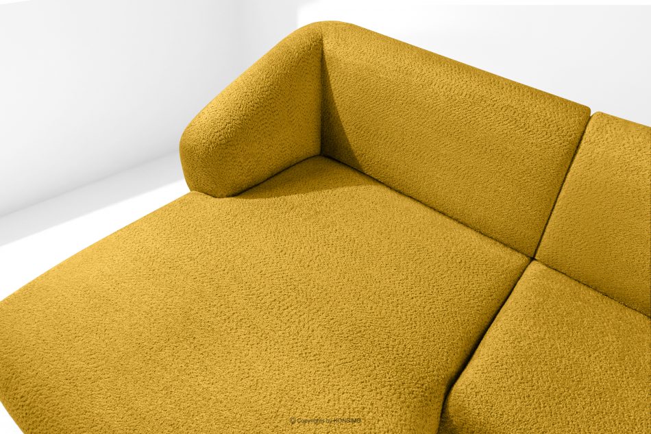 VIRA Rohová pohovka lounge látka šenilová ľavá žltá žltá - obrázok 6