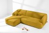 VIRA Rohová pohovka lounge látka šenilová ľavá žltá žltá - obrázok 2