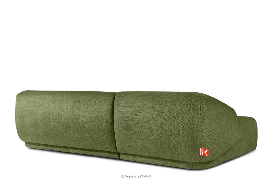 VIRA Rohová pohovka lounge látka šenilová ľavá olivová olivová - obrázok 3