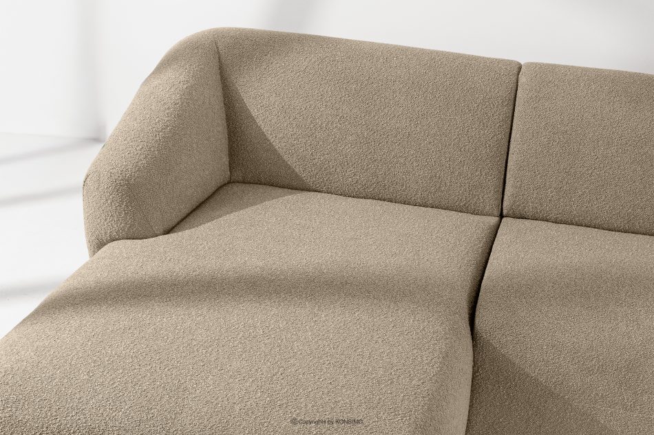 VIRA Japonská rozkladacia pohovka, látka boucle ľavá svetlo béžová svetlo béžová - obrázok 6