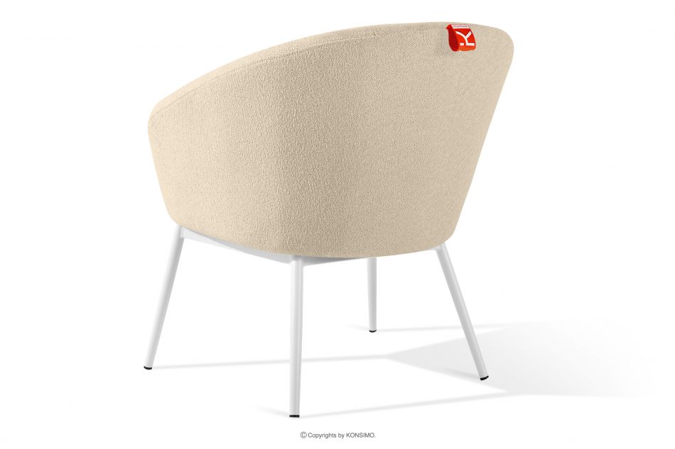 SOLIS Záhradné kreslo z vodoodolnej tkaniny krémová/biela krémová/biela - obrázok 3