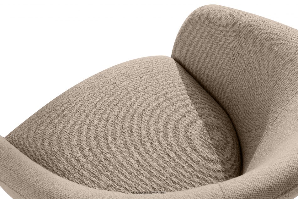 SOLIS Záhradné kreslo z vodoodolnej tkaniny svetlo hnedá/biela svetlo hnedá/biela - obrázok 6