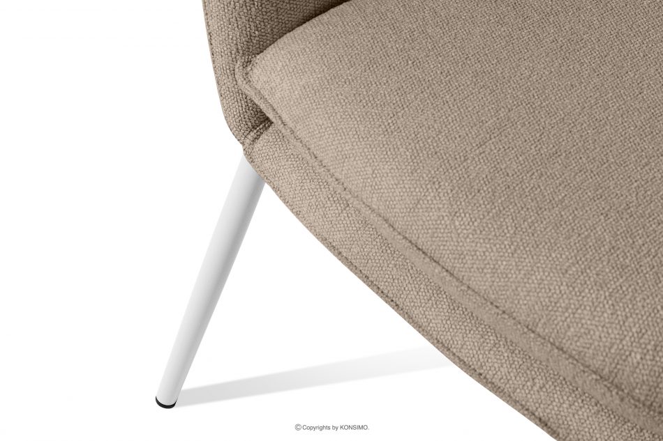 SOLIS Záhradné kreslo z vodoodolnej tkaniny svetlo hnedá/biela svetlo hnedá/biela - obrázok 7