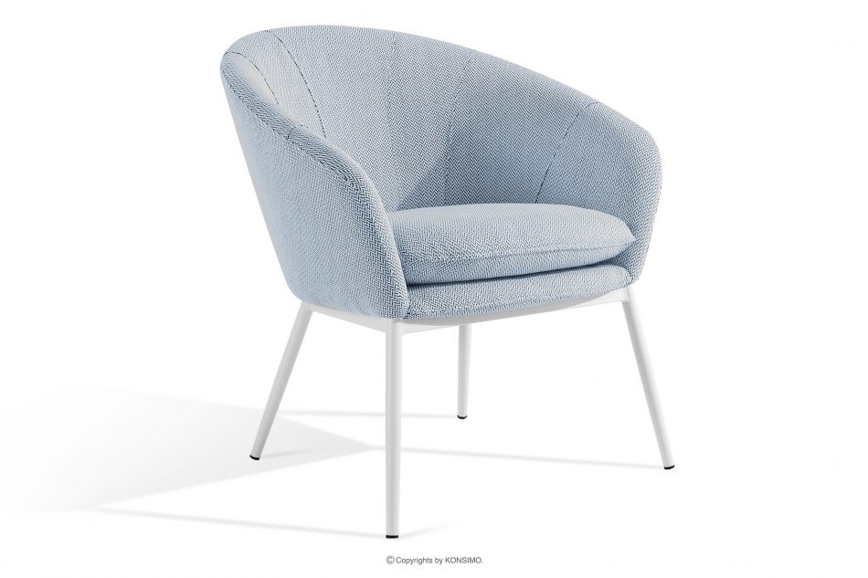 SOLIS Záhradné kreslo z vodoodolnej tkaniny modrá/biela modrá/biela - obrázok 2