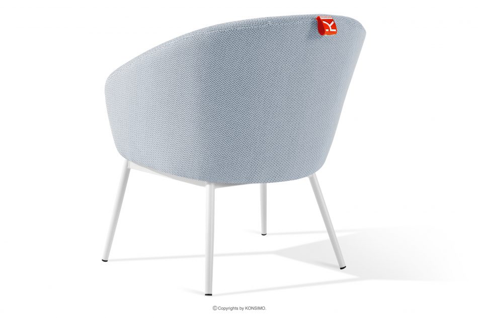 SOLIS Záhradné kreslo z vodoodolnej tkaniny modrá/biela modrá/biela - obrázok 3