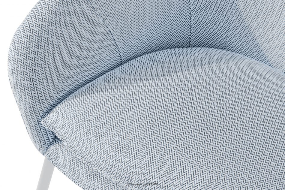 SOLIS Záhradné kreslo z vodoodolnej tkaniny modrá/biela modrá/biela - obrázok 4