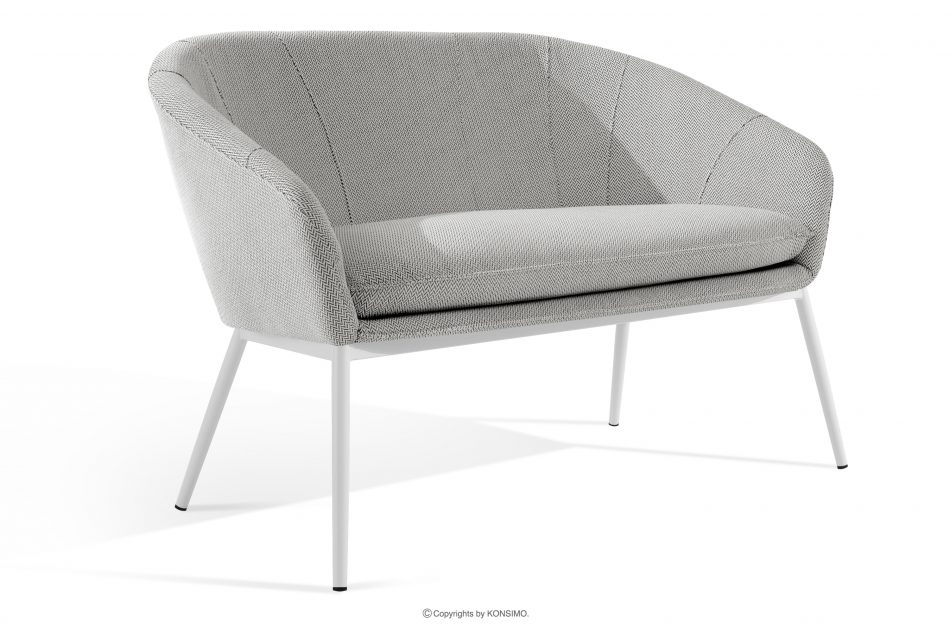 SOLIS Záhradná pohovka z nepremokavej tkaniny svetlo sivá/biela svetlo šedá/biela - obrázok 2