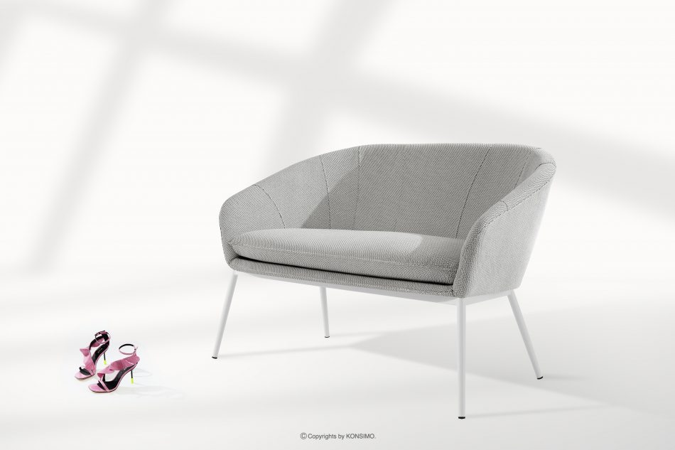 SOLIS Záhradná pohovka z nepremokavej tkaniny svetlo sivá/biela svetlo šedá/biela - obrázok 1