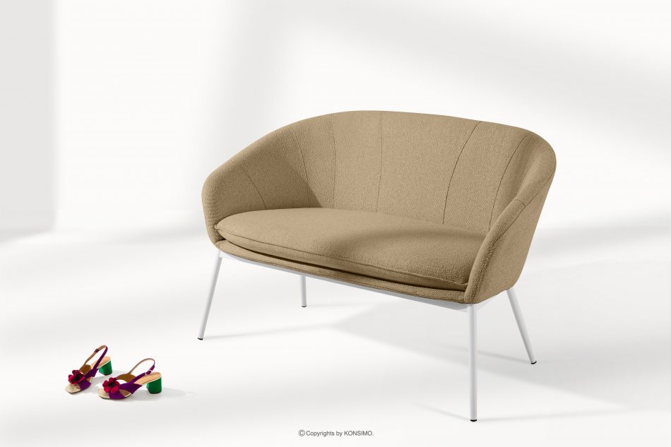 SOLIS Záhradná pohovka z nepremokavej tkaniny teplá béžová/biela teplá béžová/biela - obrázok 1