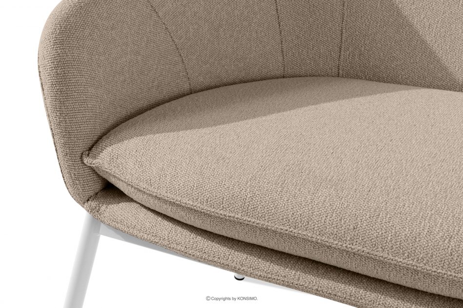 SOLIS Záhradná pohovka z vodoodolnej tkaniny svetlo hnedá/biela svetlo hnedá/biela - obrázok 4