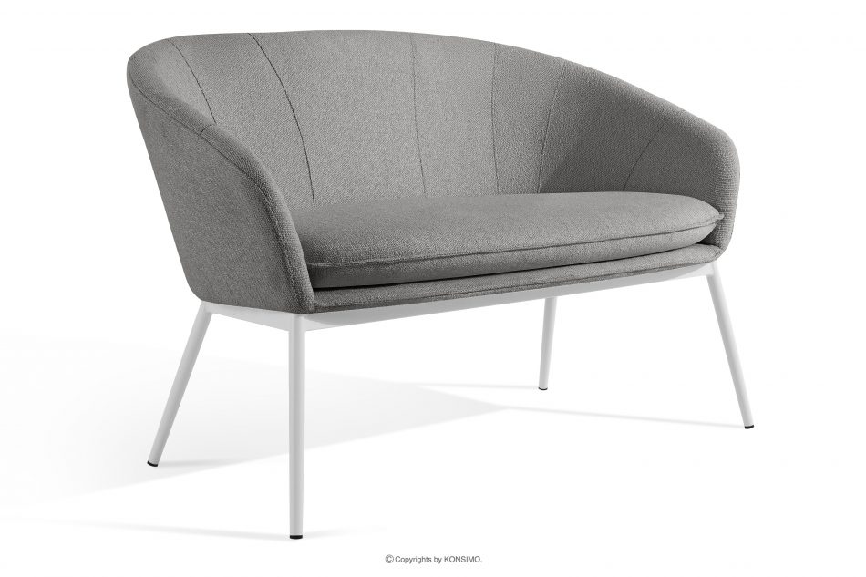 SOLIS Záhradný nábytok z vodovzdornej tkaniny sivá/biela sivá/biela - obrázok 3