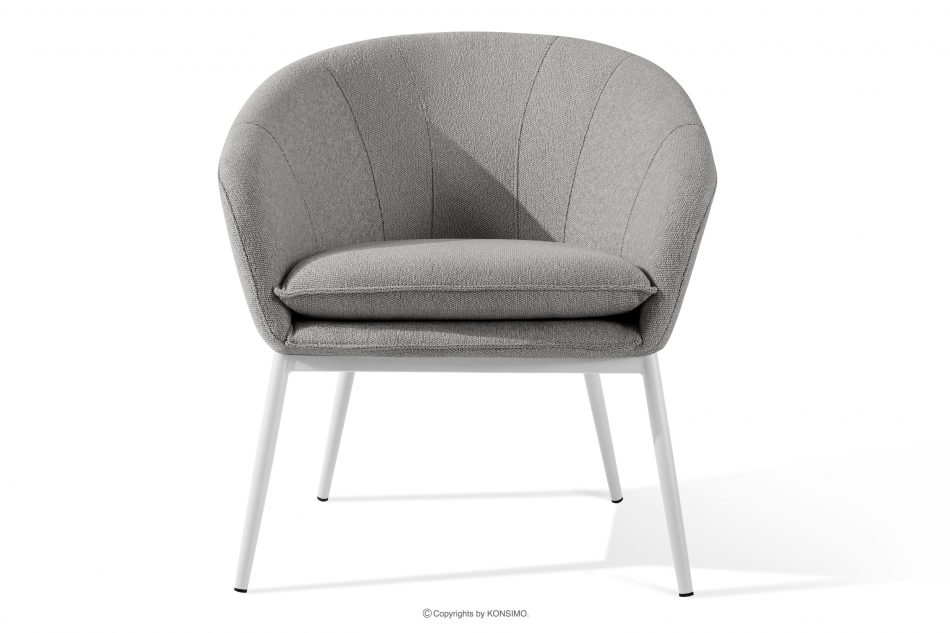 SOLIS Záhradný nábytok z vodovzdornej tkaniny sivá/biela sivá/biela - obrázok 5