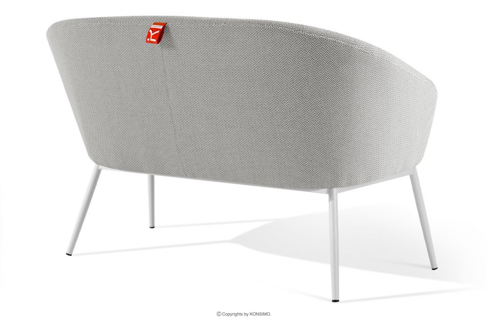 SOLIS Sada záhradného nábytku z vodoodolnej tkaniny svetlo sivá/biela svetlo sivá/biela - obrázok 4