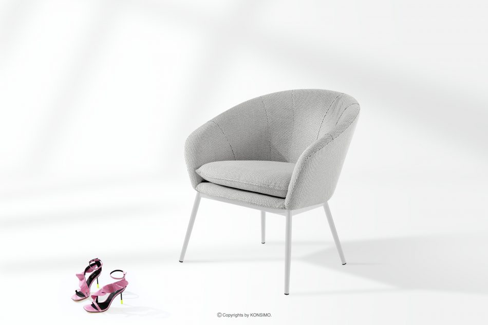 SOLIS Sada záhradného nábytku z vodoodolnej tkaniny svetlo sivá/biela svetlo sivá/biela - obrázok 17