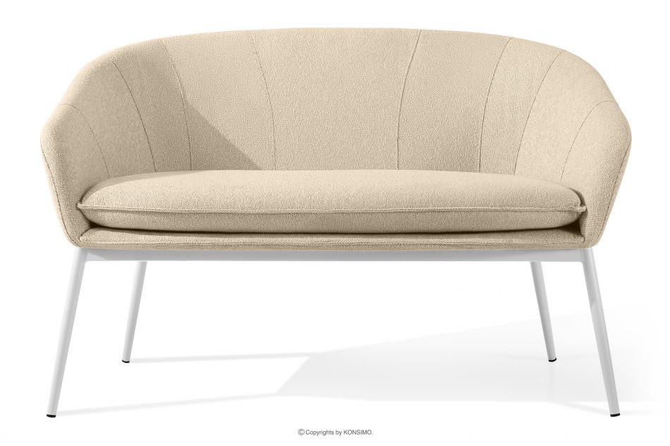 SOLIS Sada záhradného nábytku z nepremokavej látky krémová/biela krémová/biela - obrázok 2