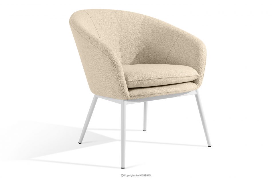 SOLIS Sada záhradného nábytku z nepremokavej látky krémová/biela krémová/biela - obrázok 6