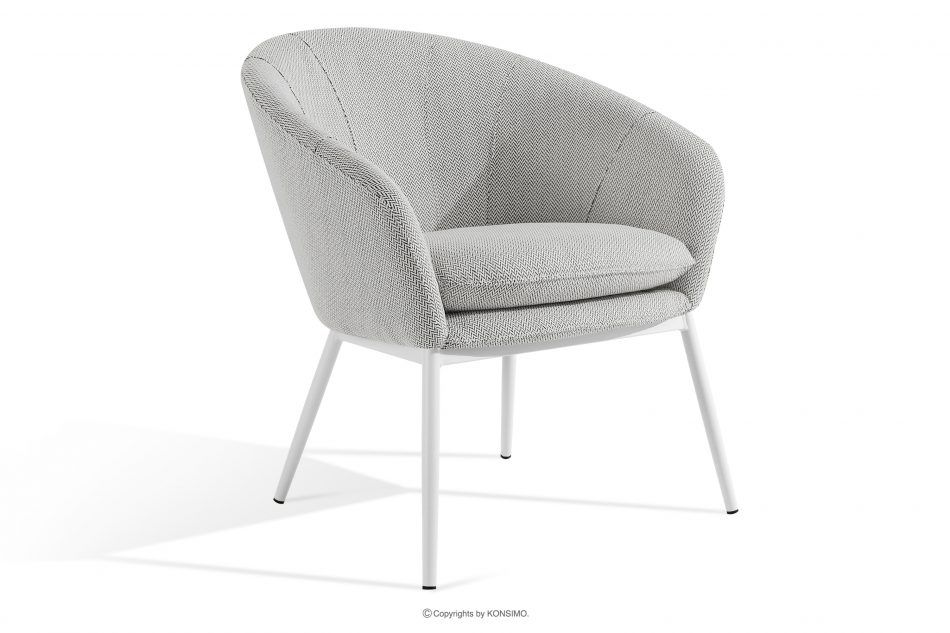 SOLIS Záhradné kreslá so stolom svetlo sivá/biela svetlo sivá/biela - obrázok 3