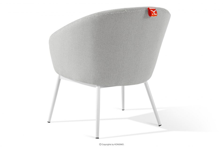 SOLIS Záhradné kreslá so stolom svetlo sivá/biela svetlo sivá/biela - obrázok 4