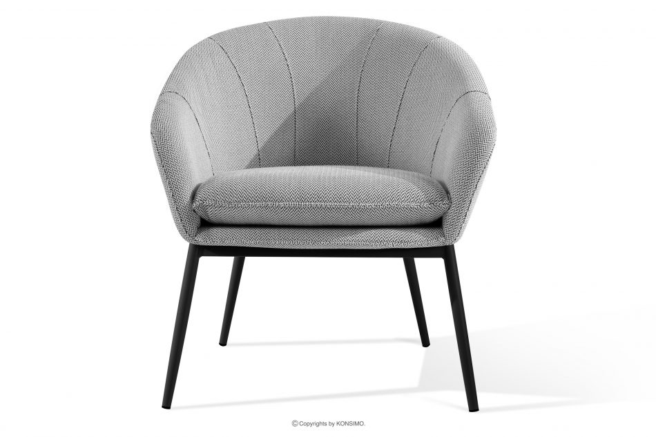 SOLIS Záhradné kreslo z nepremokavej tkaniny biela/čierna biela/čierna - obrázok 0