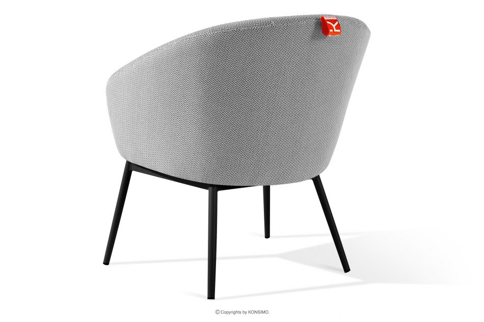 SOLIS Záhradné kreslo z nepremokavej tkaniny biela/čierna biela/čierna - obrázok 3