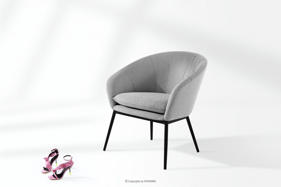 SOLIS Záhradné kreslo z nepremokavej tkaniny biela/čierna biela/čierna - obrázok 1