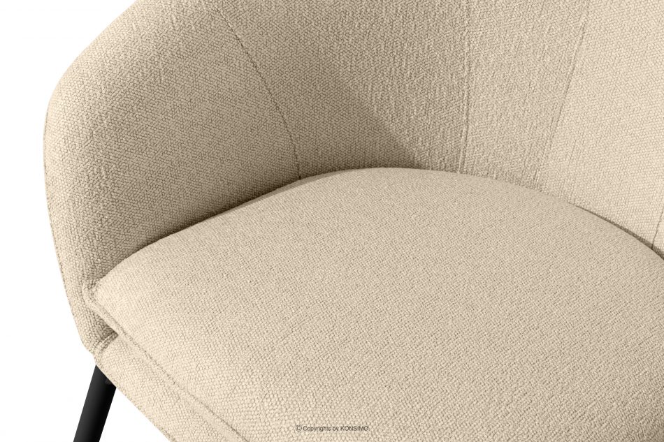 SOLIS Záhradné kreslo z nepremokavej tkaniny krémová/čierna krémová/čierna - obrázok 4