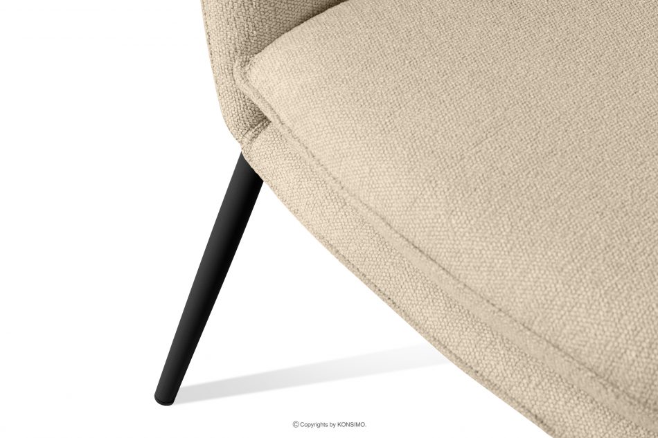 SOLIS Záhradné kreslo z nepremokavej tkaniny krémová/čierna krémová/čierna - obrázok 7