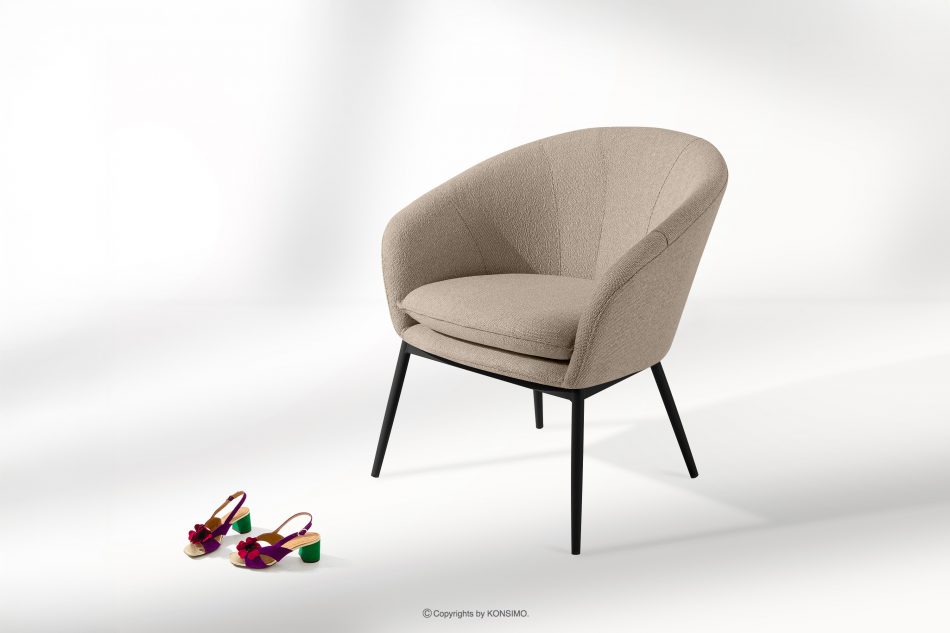 SOLIS Záhradné kreslo z nepremokavej tkaniny svetlo hnedá/čierna svetlo hnedá/čierna - obrázok 1