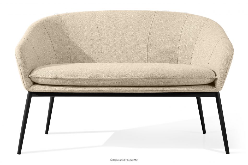 SOLIS Sada záhradného nábytku z vodovzdornej tkaniny krémová/čierna krémová/čierna - obrázok 2