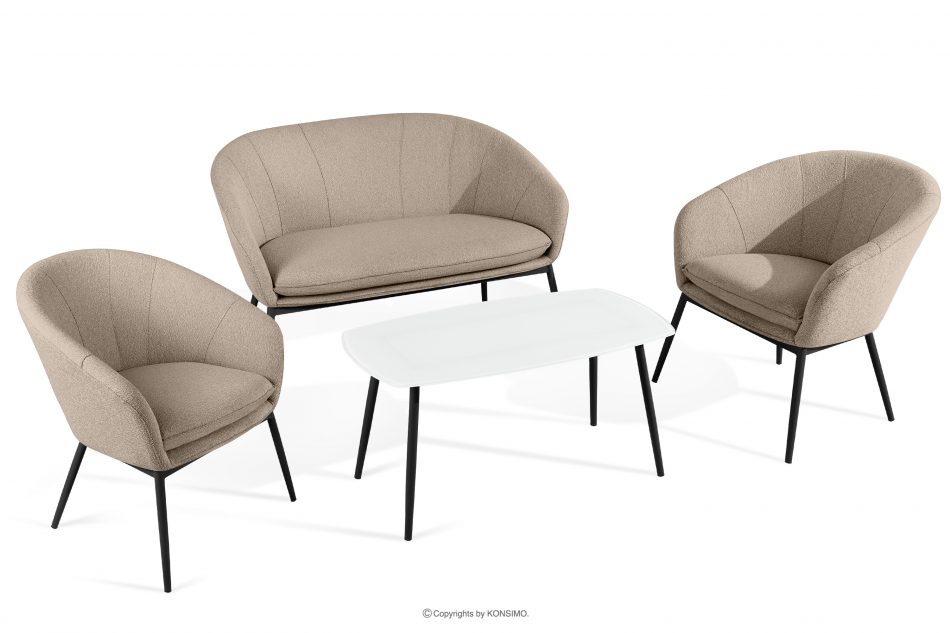 SOLIS Záhradný nábytok z nepremokavého materiálu svetlo hnedý/čierny svetlo hnedá/čierna - obrázok 0