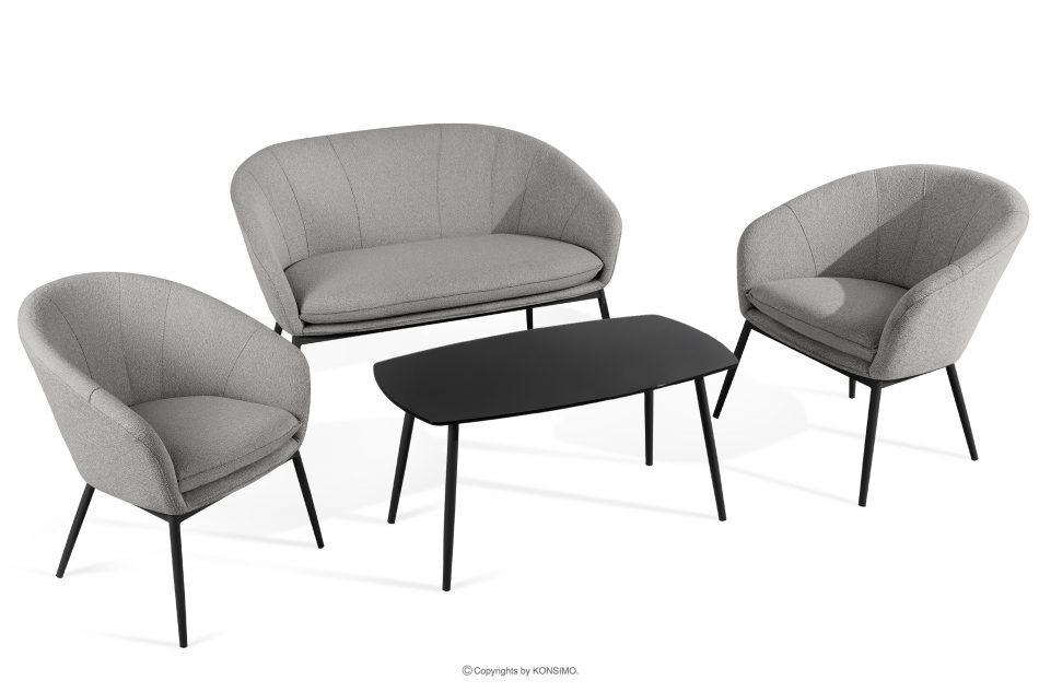 SOLIS Sada záhradného nábytku šedá/čierna sivá/čierna - obrázok 0