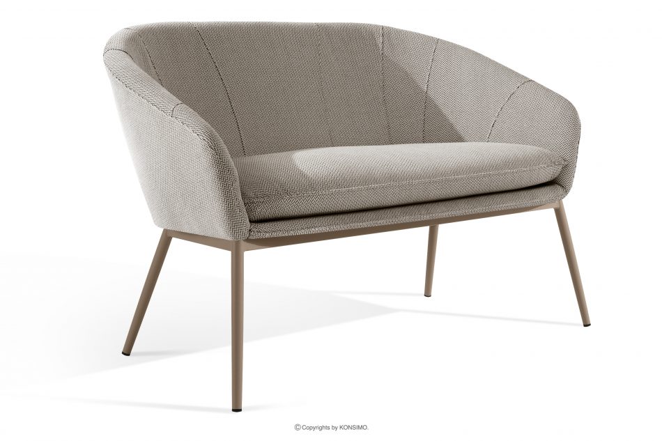 SOLIS Zahradná pohovka z nepremokavej tkaniny hnedá/biela/béžová hnedá/biela/béžová - obrázok 2