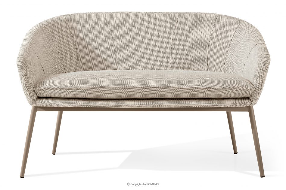 SOLIS Sada záhradného nábytku z nepremokavej látky biela/béžová biela/béžová - obrázok 2