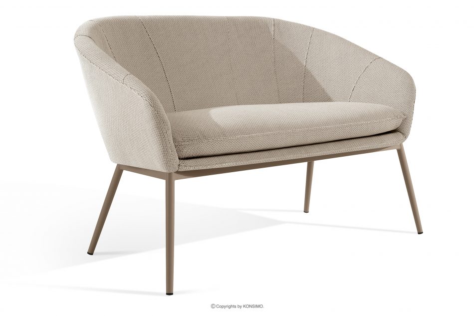 SOLIS Sada záhradného nábytku z nepremokavej látky biela/béžová biela/béžová - obrázok 3