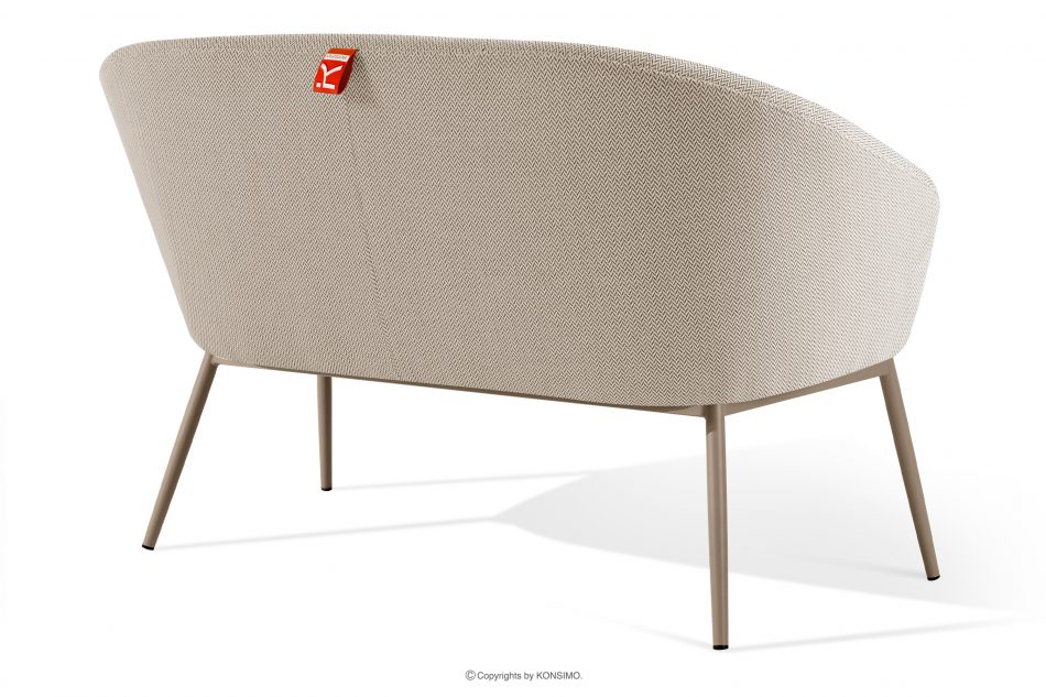 SOLIS Sada záhradného nábytku z nepremokavej látky biela/béžová biela/béžová - obrázok 4