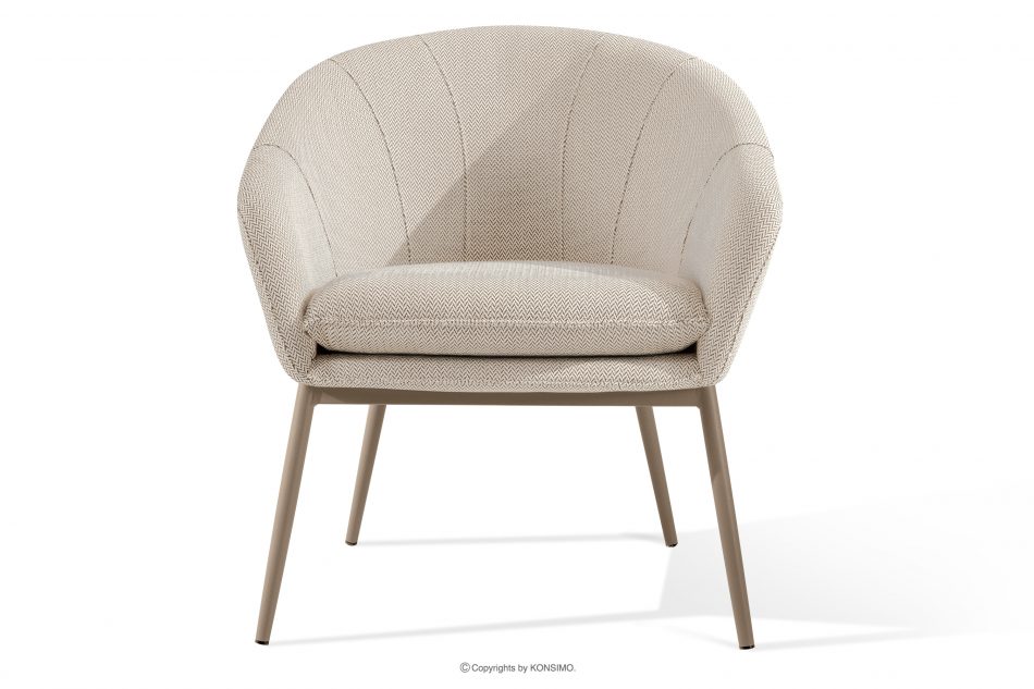 SOLIS Sada záhradného nábytku z nepremokavej látky biela/béžová biela/béžová - obrázok 5