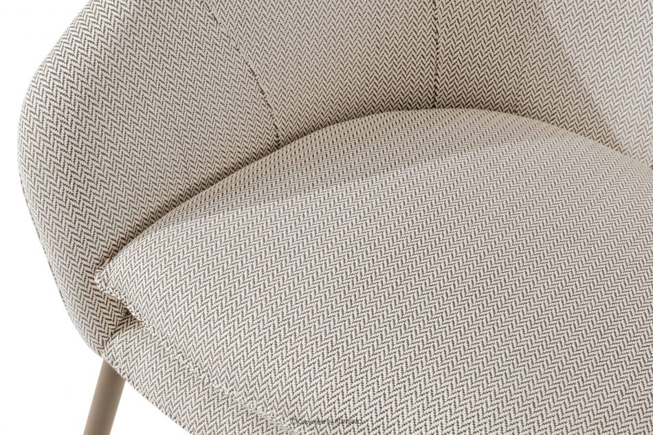 SOLIS Sada záhradného nábytku z nepremokavej látky biela/béžová biela/béžová - obrázok 8