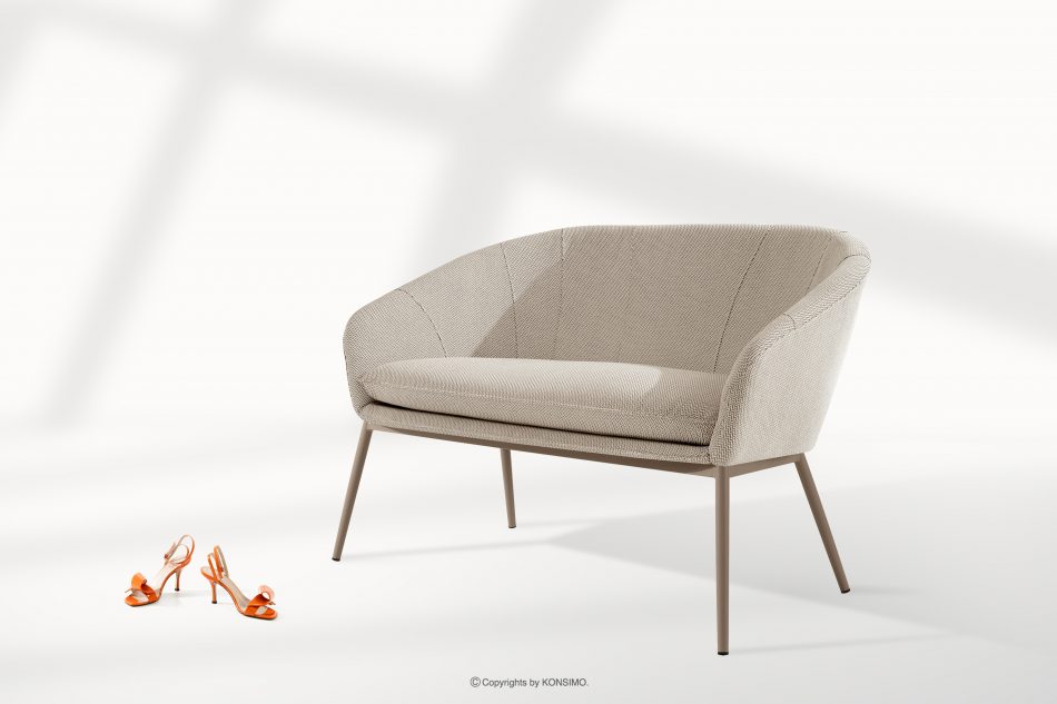 SOLIS Sada záhradného nábytku z nepremokavej látky biela/béžová biela/béžová - obrázok 16