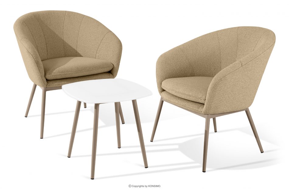 SOLIS Záhradné kreslá so stolom teplá béžová/béžová teplá béžová/béžová - obrázok 0